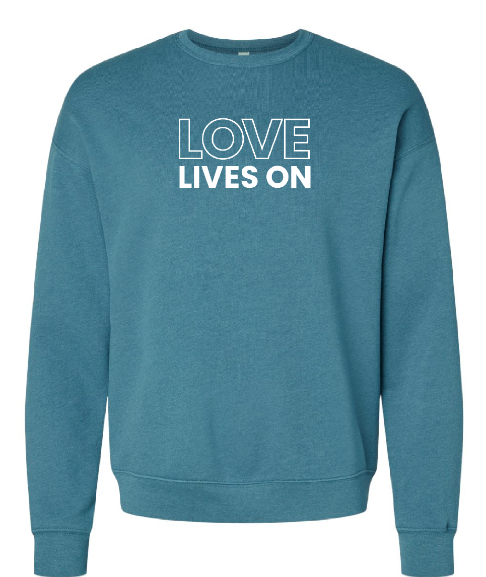 Love Lives On Embroidered Sweatshirt
