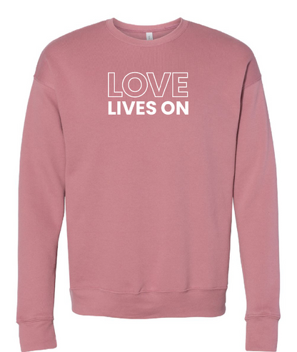 Love Lives On Embroidered Sweatshirt