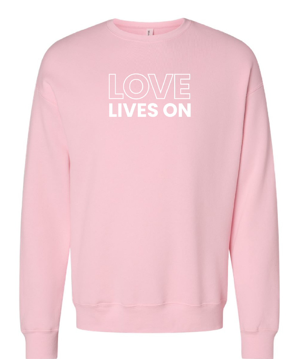 Love Lives On Embroidered Sweatshirt