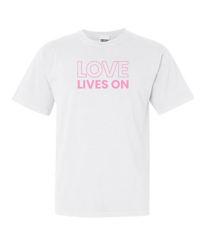 Love Lives On Embroidered Tee